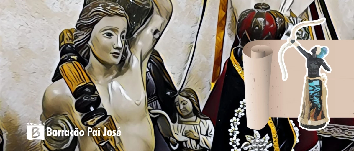 Representação visual do Orixá Oxóssi, o rei das matas e caçador certeiro